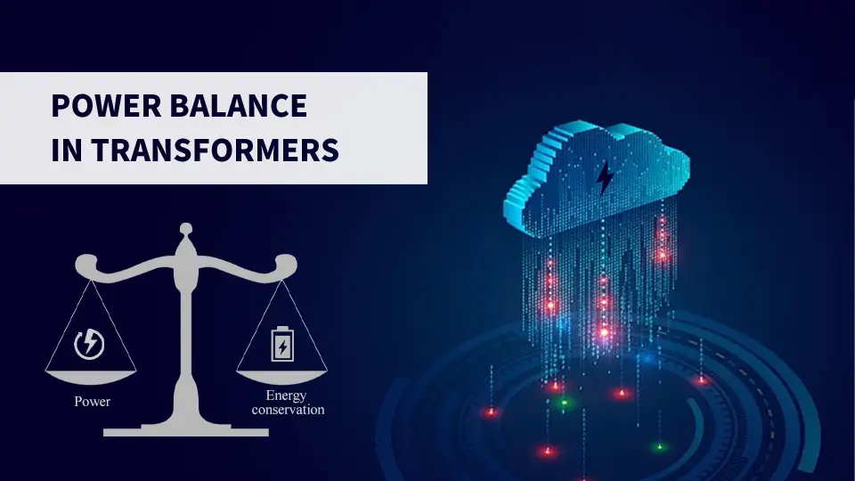 A visual representation of power balance in transformers and energy conservation.